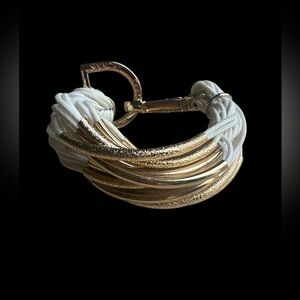 vintage SAACHI  white gold 20 strand bracelet